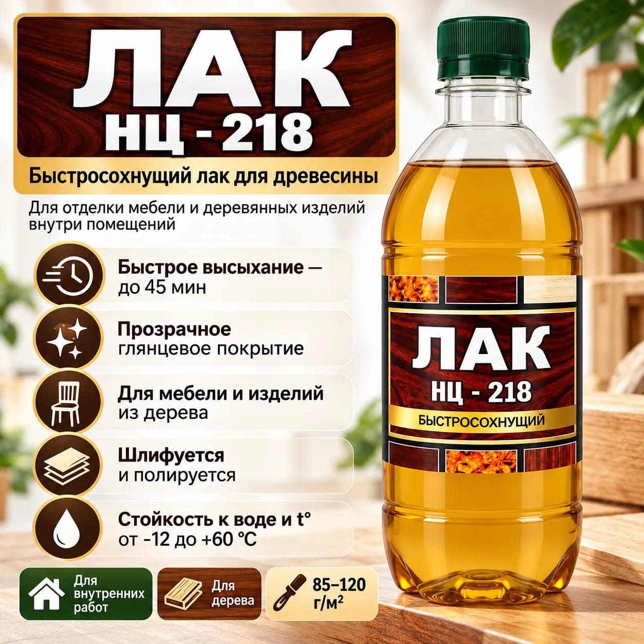 Жиһаз лак NC-218 қоры
